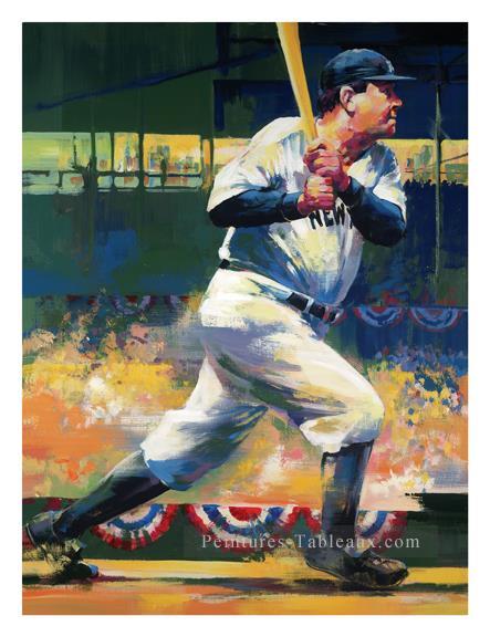 Babe Ruth sport impressionnistes Peintures à l'huile